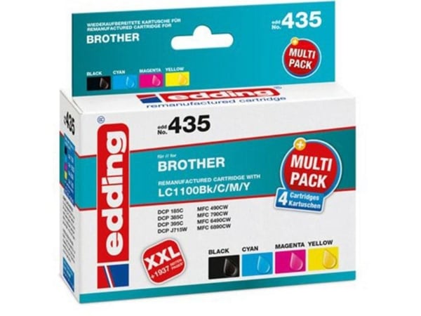 Edding EDD-435, 17 ml, 9 ml, 4 kpl, Monipakkaus