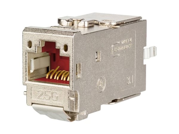 Metz Connect - Modulinnlegg - skjermet - RJ-45 - metallisk (en pakke 10 deler)