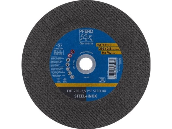 PFERD EHT 230-2,5 PSF STEELOX, Stål, Rustfritt stål, PFERD, 23 cm, 6600 o/min, 25 stk