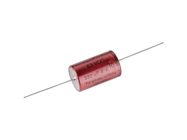 Visaton VS-330/63BA, Fixed capacitor, Sylindriske, Rød, DC, 330000 nF, 10%