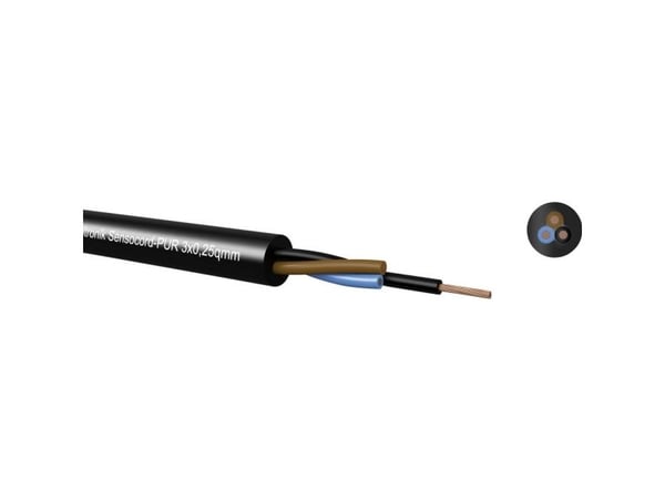 Sensocord®-PUR 3x0.34qmm, anturikaapeli 2453P3409 Kabeltronik