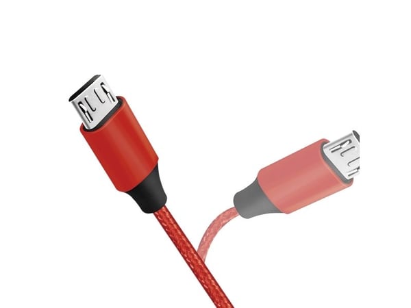 LogiLink CU0151, 0,3 m, USB A, Micro-USB B, USB 2.0, Rød