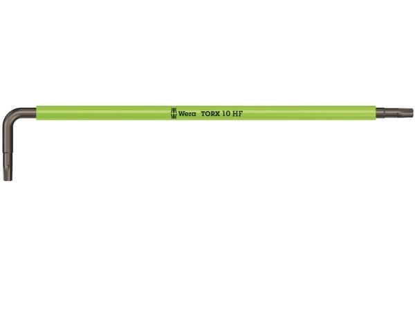 Wera 967 SXL HF, L-kuusiokoloavain, T10, Vihreä, 112 mm, 19 mm, 1 kpl