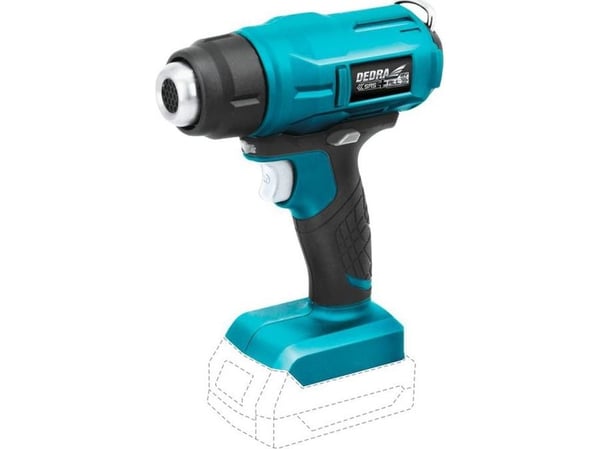 DEDRA varmluftspistol 18V uten batteri og lader
