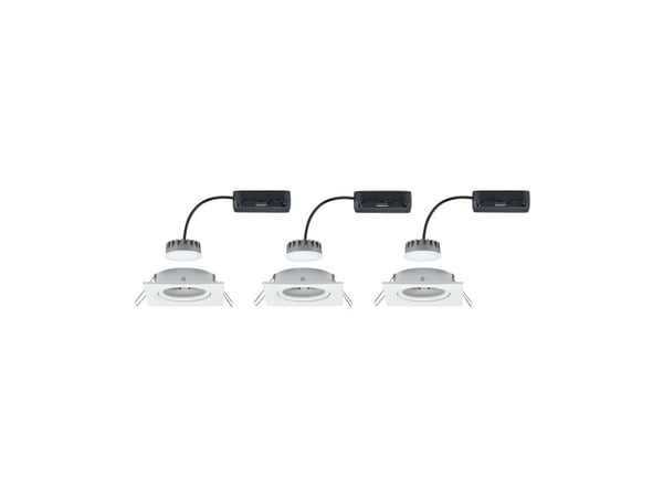 Paulmann 936.78, Innsunket spotlight, 1 ampuller, LED, 2700 K, 435 lm, Hvit