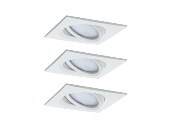 Paulmann 936.78, Innsunket spotlight, 1 ampuller, LED, 2700 K, 435 lm, Hvit