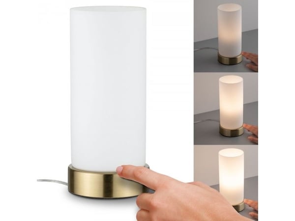 Paulmann 770.55, Soverom, Barnerom, Spise rom, Innendørs, Hvit, Glass, Metall, Cylinder, Monokromatisk