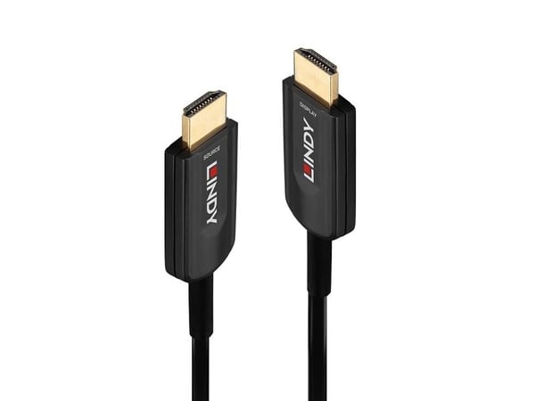 Lindy - Ultra High Speed - HDMI-kabel - HDMI hann til HDMI hann - 15 m - Hybrid kobber/karbonfiber - Svart - Rund, støtter 8K 60 Hz (7680 x 4320), ...