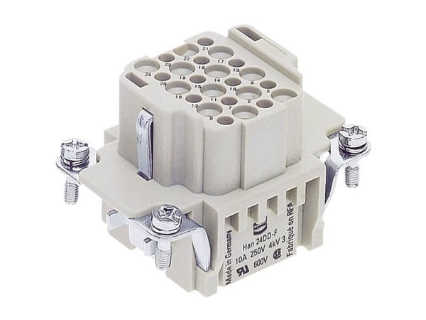 HARTING HAN DD-liitin, insertti tyyppi 6B naaraspuristusliitäntä max 2,5mm2, 10A24napa