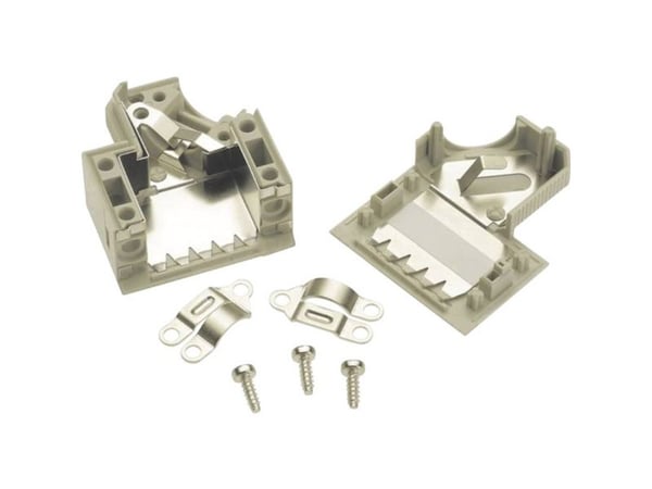 HARTING 09 67 025 0573 09670250573 D-Sub-kabinett Poltall: 25 Plast, metallisert 45° grå 1 stk