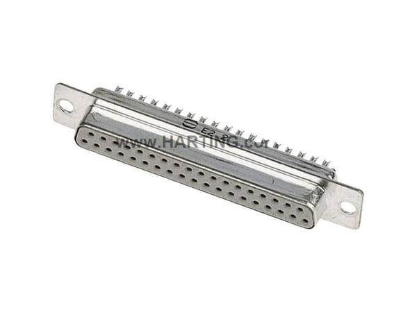 HARTING D-SUB sokkelrekke 180° 09 67 209 4715, poltall 9, loddehylse 1 stk (09 67 209 4715)