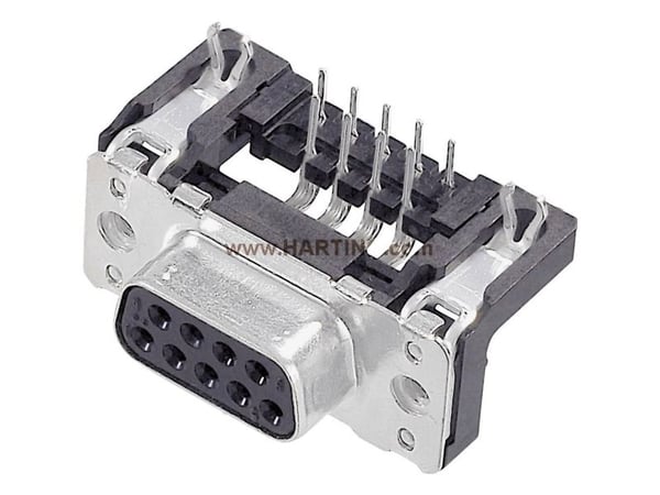Harting 09 66 152 6612 D-SUB-nastalista 90 ° Poltal: 9 Lodning 1 kpl