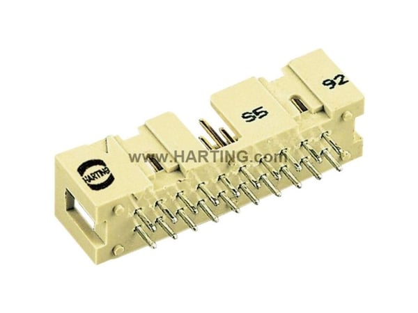 Harting 09 18 514 7324, PCB 14-Pin M, Grå, Termoplast, Kobberlegering, 20 mO, 1000 V