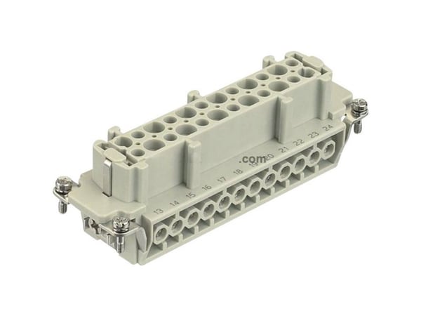 HARTING HAN E liitin, insertti tyyppi 24Bhunstikruuviliitin max 2,5mm2, 16A24polet