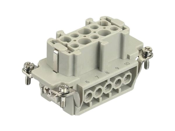 HARTING HAN E -liitin, insertti tyyppi 10B naarasliitinruuviliitin max 2,5mm2, 16A10napainen