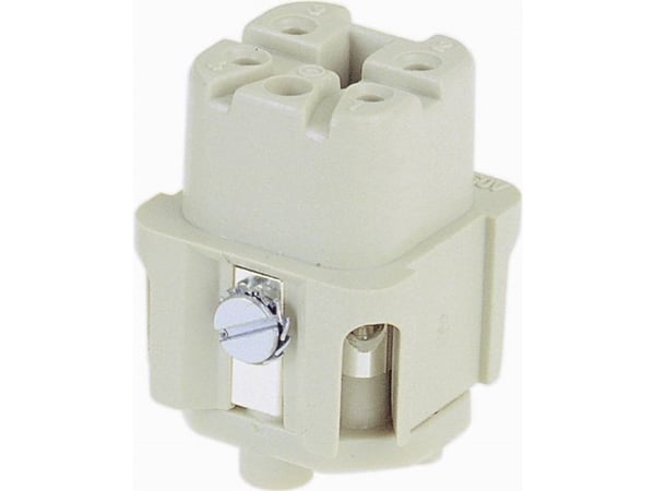 HARTING HAN A-liitin, insertti tyyppi 3Aurosruuviliitin max 2,5mm2, 10A3napaa + maa