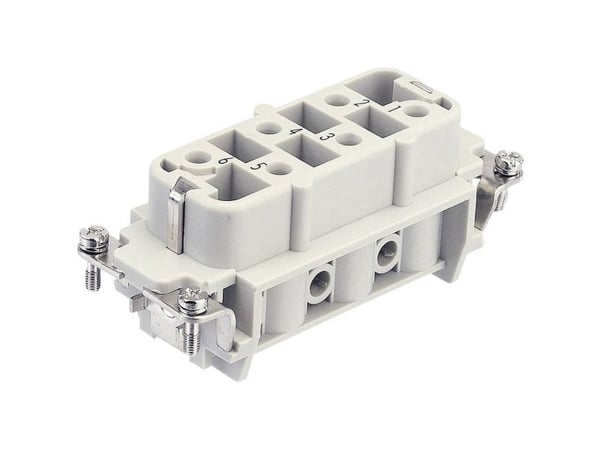 HARTING 09310062711 tilkoblingsinnsats Han® HsB 6 + PE, skruer, 1 stk