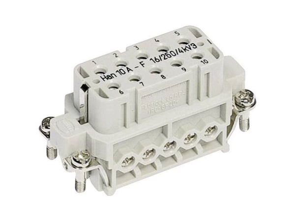 HARTING HAN A liitin, insertti tyyppi 10Ahunstikruuviliitin max 2,5mm2, 16A10polet