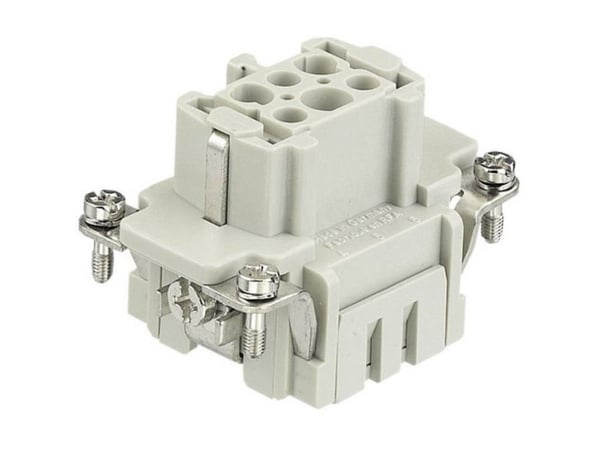 Harting 09 33 006 2716 Liitäntäkappale Han® E 6 + PE Klipsin jatkojousi 10 kpl
