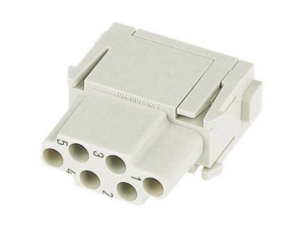 Harting 09 14 006 3101, E-modul, Grå, Polykarbonat, 500 V, 16 A, IEC 61984 EN 60664-1 DNV GL CSA-C22.2 No. 182.3 PVVA8.E318390 UL 1977 ECBT2.E23507...