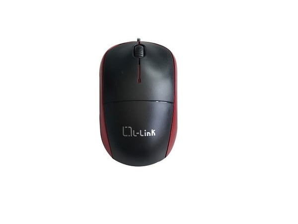 L-Link LL-2080-R, Molempikätinen, Optinen, USB A-tyyppi, Musta, Punainen