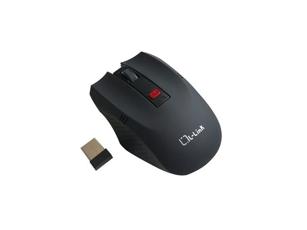 L-Link LL-2095-N, högerhand, Optisk, RF Trådlös, 1600 DPI, Svart