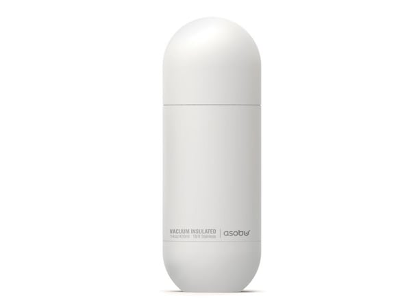 Asobu Orb, 430 ml, Daglig användning, Vit, Rostfritt stål, 24 h, 12 h