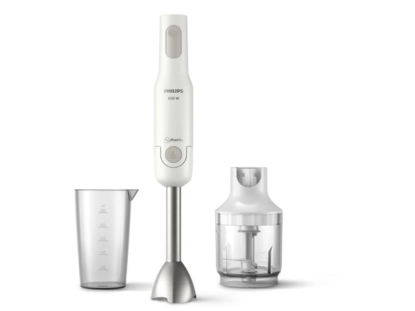 Philips HR2535/00 Stavmikser 650 W med blenderkanne, med hakkertilbehør Grå, Hvit