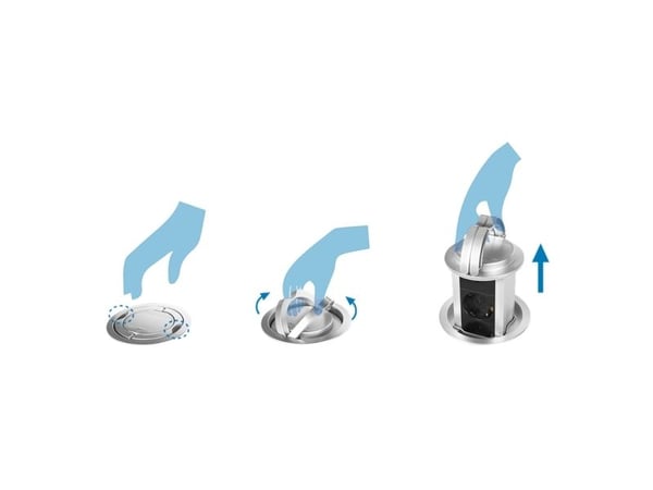 LogiLink LPS235A, 1,8 m, 3 AC-pistorasia(a), Sisätila, Musta, Hopea, 250 V, 16 A
