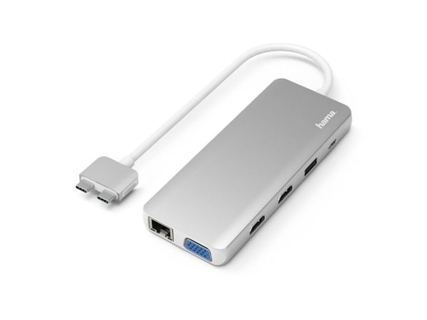 Hama - Dokkingstasjon - USB-C 3.2 Gen 1 - VGA, HDMI - 1GbE - 100 watt