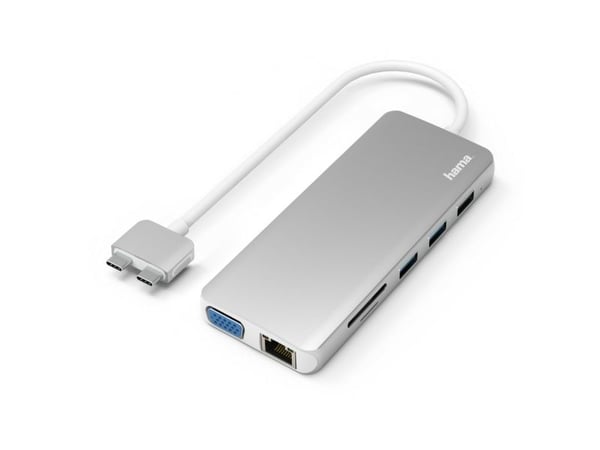 Hama - Dokkingstasjon - USB-C 3.2 Gen 1 - VGA, HDMI - 1GbE - 100 watt