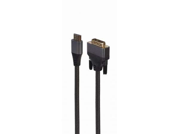 Cablexpert Premium series - Adapterkabel - HDMI hann til DVI-D hann - 1.8 m - tommelskruer, 4K 30Hz støtte