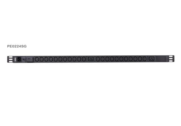 ATEN Basic PDU PE0224SG - Strømfordelerenhet (kan monteres i rack) - AC 100-240 V - 3840 VA - inngang: IEC 60320 C20 - utgangskontakter: 24 (2 x IE...