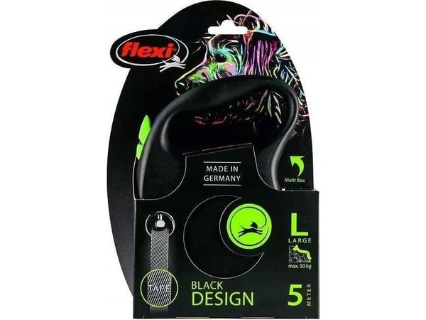 flexi Black Design L-jalka 5 m, 50 kg, musta