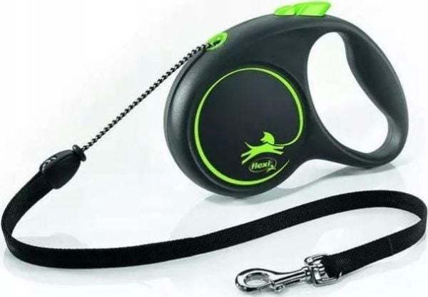 flexi Black Design M snor 5 m, 20 kg, grøn
