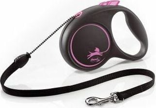 flexi Black Design M snor 5 m, 20 kg, pink