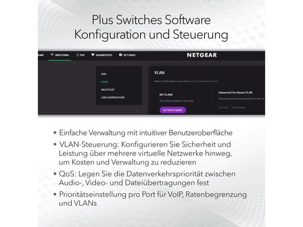 NETGEAR Plus GS305EP - Switch - smart - 5 x 10/100/1000 (4 PoE+) - stasjonær, veggmonterbar - PoE+ (63 W)