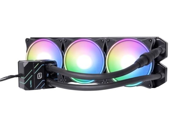 Alphacool Eisbaer Pro Aurora 360, Alt-i-ett væskekjøler, 12 cm, 2500 RPM, 119,8 m³/t, Sort, Hvit