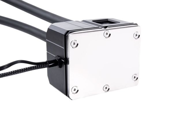 Alphacool Eisbaer Pro Aurora 360, Alt-i-ett væskekjøler, 12 cm, 2500 RPM, 119,8 m³/t, Sort, Hvit