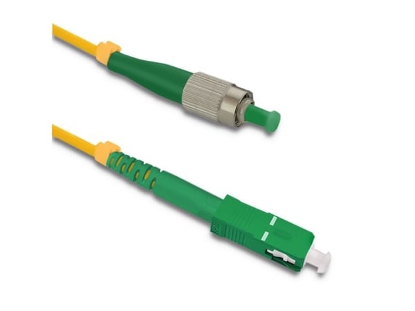 Qoltec Simplex - Koblingskabel - FC/APC-enkeltmodus (hann) til SC/APC-enkeltmodus (hann) - 15 m - fiberoptisk - simpleks - 9 / 125 micron - G.652D ...