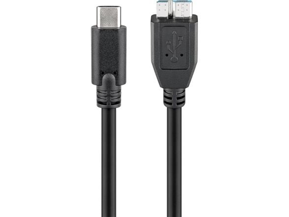 Goobay 67995, 0,6 m, Micro-USB B, USB C, USB 2.0, Hanstik/Hanstik, Grå