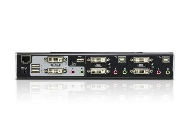 ATEN USB DVI Dual View KVMP Switch CS1642A - KVM / lyd / USB-svitsj - 2 x KVM/lyd/USB - 1 lokalbruker - stasjonær