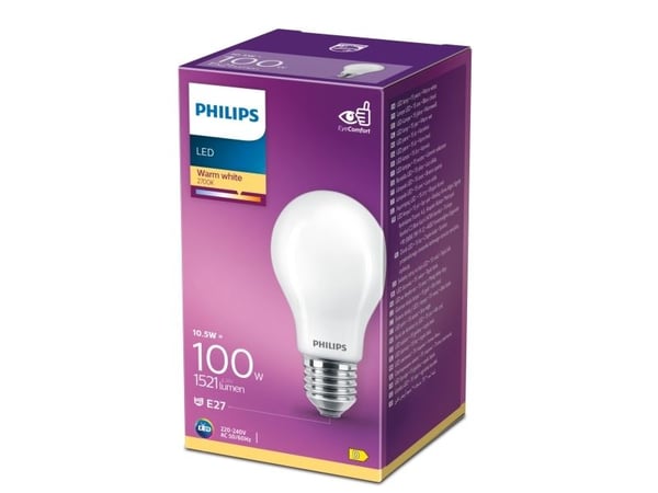 Philips 8718699704162, 10,5 W, 100 W, E27, 1521 lm, 15000 timer, Varm hvit