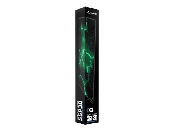 Sharkoon SKILLER SGP30, Musta, Vihreä, Kuvio, Kumi, Tekstiili, Liukumaton pohja, Pelihiirimatto