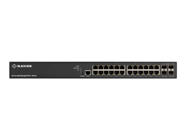 Black Box LPB3028A, Hallittu, L2+, Gigabit Ethernet (10/100/1000), Power over Ethernet -tuki, Telineasennus