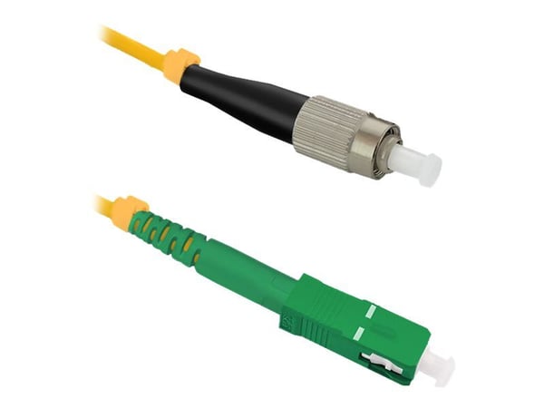 Qoltec Simplex - Koblingskabel - FC/UPC-enkeltmodus (hann) til SC/APC-enkeltmodus (hann) - 5 m - fiberoptisk - simpleks - 9 / 125 micron - G.652D -...