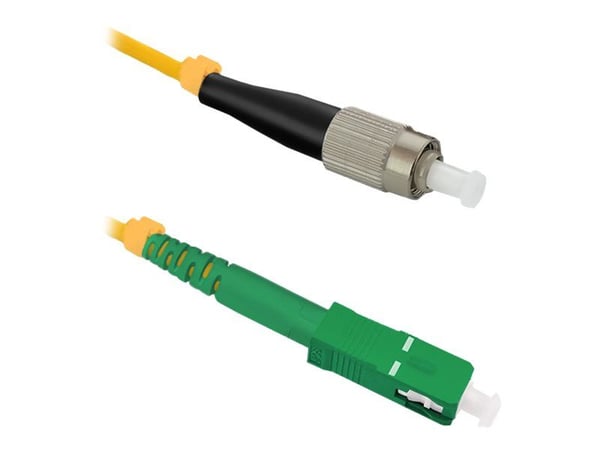 Qoltec Simplex - Koblingskabel - SC/APC (hann) til FC/UPC (hann) - 50 m - fiberoptisk - simpleks - 9 / 125 micron - G.652D - halogenfri
