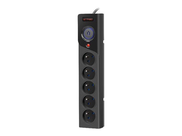 Armac Z5 - Ylijännitesuoja - AC 250 V - 2500 Watt - lähtöliittimet: 5 - 3 m kaapeli - musta