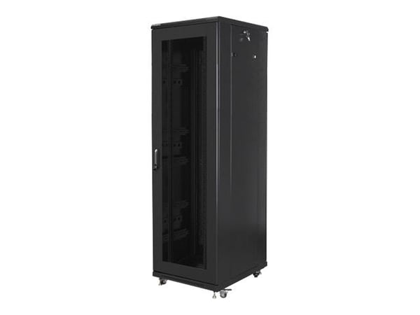 Lanberg - Rack skåp - med 4 kylfläktar - 230 V - svart, RAL 9004 - 42U - 19"