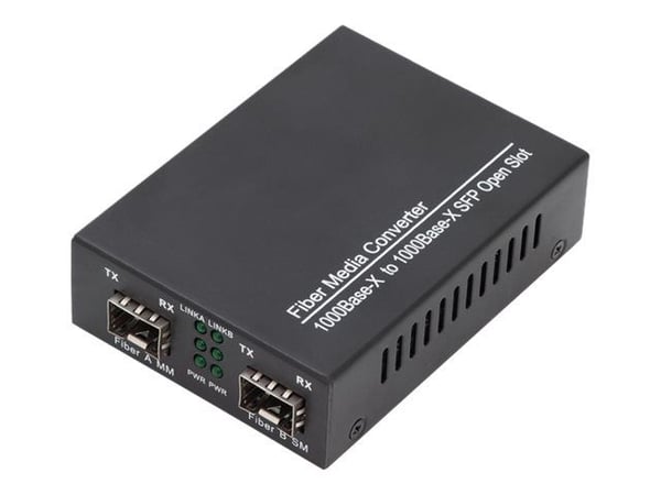 DIGITUS Professional DN-82133 - Medieomformer - 1GbE - 1000Base-X, 100Base-X - SFP (mini-GBIC) / SFP (mini-GBIC) - 850 nm / 1310 nm / 1550 nm